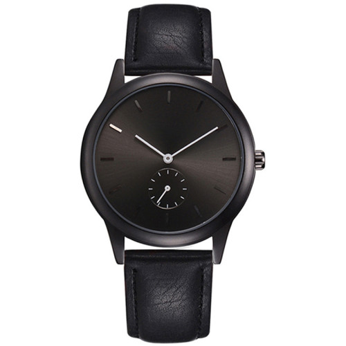 Fashion Men Leather Waterproof Wristwatch Male Dress Fashion Japan Quartz Simple Minimalist Watch
