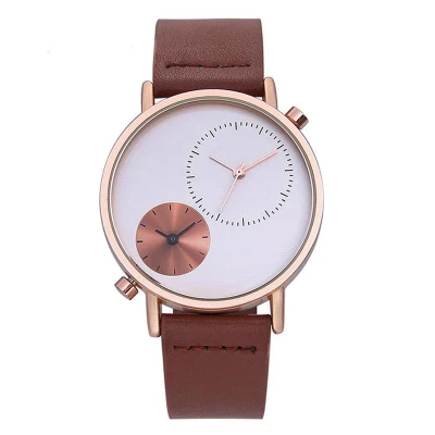 2021 New Business Leisure Mens Watches Waterproof Leather Strap Quartz Watch Oem Wholesale Watch Custom Your Logo
