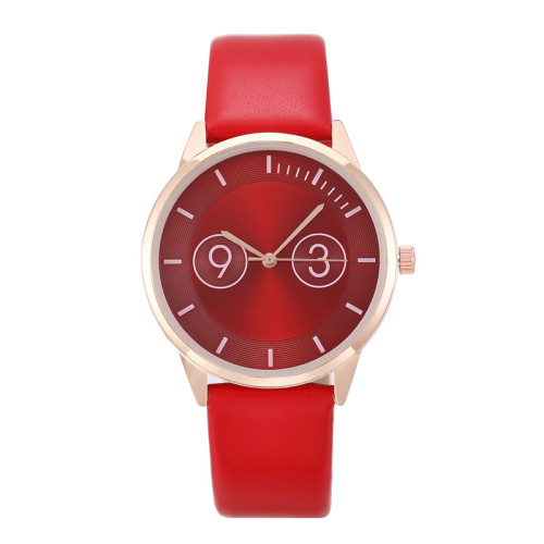 Simple Wholesale Men's Leather Quartz Watch Custom Logo Women's Fashion Private Label Watch Oem
