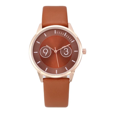 Simple Wholesale Men's Leather Quartz Watch Custom Logo Women's Fashion Private Label Watch Oem