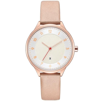 Custom logo Luxury Simple Women Leather Waterproof Business Office Lady Quartz Watch