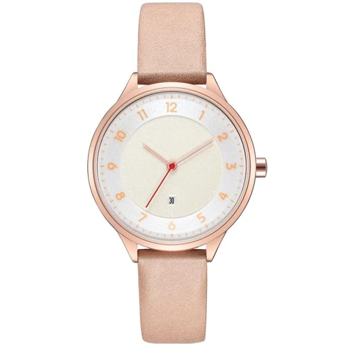 Custom logo Luxury Simple Women Leather Waterproof Business Office Lady Quartz Watch