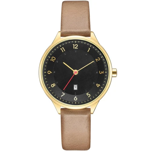 Custom logo Luxury Simple Women Leather Waterproof Business Office Lady Quartz Watch