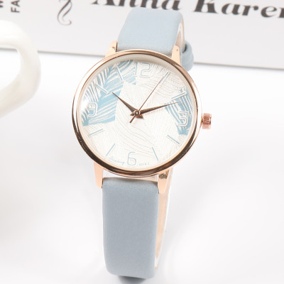 New Luxury Fashion Glass Quartz Analog Leather Men Watch Casual Leather Strap Men Wristwatch