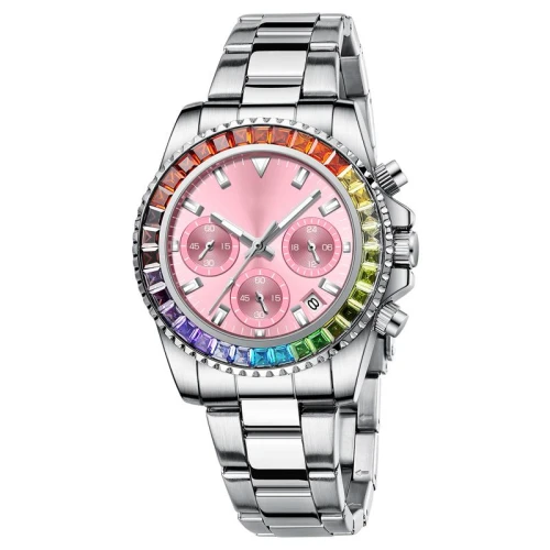 Luxury Crystal Women Dress Watch Fashion Rose Gold Quartz Watches Female Stainless Steel Ladies Wristwatches