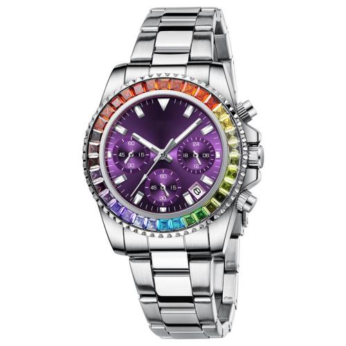 Luxury Crystal Women Dress Watch Fashion Rose Gold Quartz Watches Female Stainless Steel Ladies Wristwatches