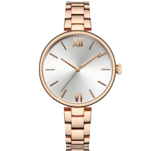 China Custom Hot Selling Stainless Steel Waterproof Luxury Lady Watch Wristwatch For Woman