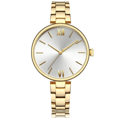 Fashion Online Selling Wristwatches Large Luxury Quartz Watches Unisex Stainless Steel Watch Band Women Wrist