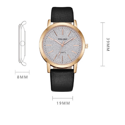 Pink strap Rose gold dial Analog Quartz Wristwatch Elegance Watches