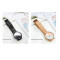 simple bicolor Stainless Steel Quartz case texure steel precision waterproof rear cover watch
