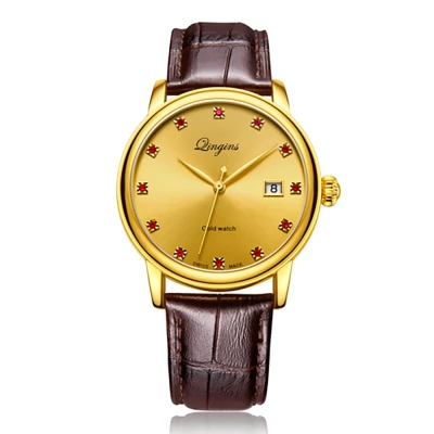 Latest Design Superior Quality Fashion Men's Luxury Gold Quartz Movement Watches