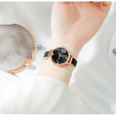 Rose Gold Women Watches Fashion Creative Quartz Ladies Wrist watch Mesh Steel Band