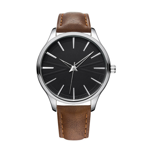 Support Custom Logo Upscale Cheap Business Leather Strap Watch