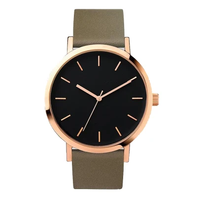 Oem Sunray Face Minimalist Luxury Brand Custom Logo Chronograph Men Quartz Watch With Two Sub-dials