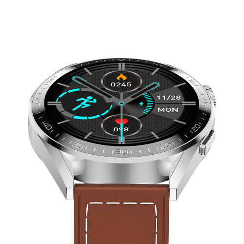 Leather Strap smart watch men
