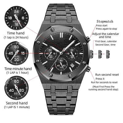 The Latest Luxury Mens Quartz Watch Clock Watch Quartz Stainless Steel Wrist Watches