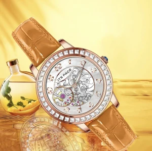2023 Women Black Watch Hot Sale Leather Band Stainless Steel Analog Quartz Wristwatch Lady Female Casual Watches