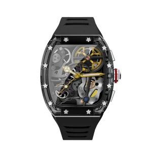 Custom brands watch OEM men's stainless steel case black dial wristwatch waterproof chronograph business men watches