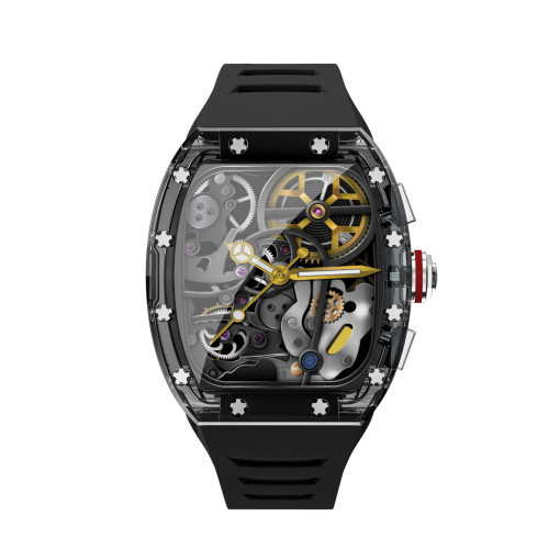 Custom brands watch OEM men's stainless steel case black dial wristwatch waterproof chronograph business men watches