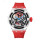 2024 New Design Automatic Mechanical Watch For Man Skeleton Luminous Hands Moon Phase Waterproof Rubber