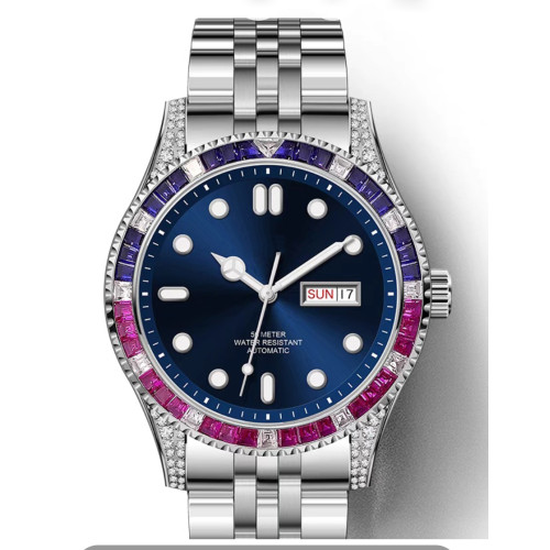 Automatic Watch Custom Logo Powered by Japan Seiko NH34 Movement ,Watch For Men GMT With Super BGW9