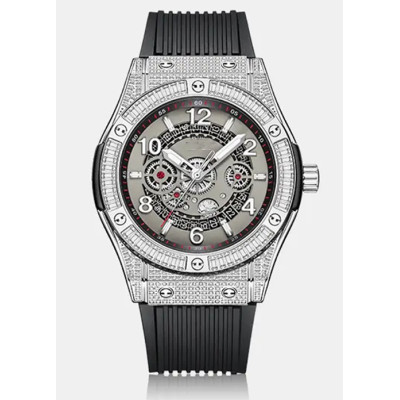 Luxury Wristwatch Automatic Mechanical Top Quality Skeleton Watch For Men Hip Hop Moissanite Diamond Inlaid Iced Out Watches