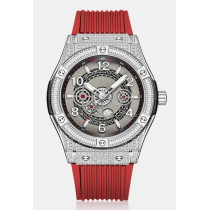 Luxury Wristwatch Automatic Mechanical Top Quality Skeleton Watch For Men Hip Hop Moissanite Diamond Inlaid Iced Out Watches