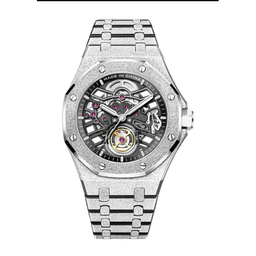 Designer Newest Stainless Steel Skeleton Dial  Men's Automatic Mechanical Watches