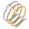 2024 new high quality hot selling stainless steel Zircon Rose Gold bracelet Luxury wedding bracelet custom logo bracelet