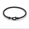 Wholesale Fashion Jewelry 18K Gold Plated Black and White Bangles Stainless Steel Bracelet For Women