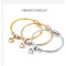 Luxury Designer Fashion Stainless Steel 18K Gold Plated Brand Jewelry Love Nail Bracelet bangle For Women And Men