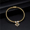 Luxury Designer Fashion Stainless Steel 18K Gold Plated Brand Jewelry Love Nail Bracelet bangle For Women And Men