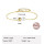 New Trendy Women 925 Sterling Silver 18k Gold Plated Brushed Zircon Pave Fine Jewelry Open Bangle Adjustable Bracelet For Girls