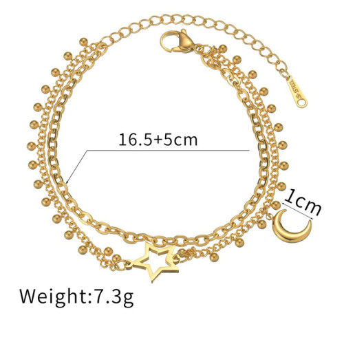 Fashion stainless steel jewelry electroplated 18K women's bracelet wholesale supplier