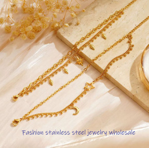 Fashion stainless steel jewelry electroplated 18K women's bracelet wholesale supplier