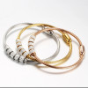 Fashion Charm Chunky Chain Bracelets Set Vintage Pearl Roses Cuban Chain Love Heart Bracelet For Women Jewelry