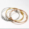 Fashion Bracelet Femme Jewelry Hiphop Big Thick Chain Bracelet Set Women Retro Geometric Metal Twist Chain Bangles