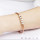 316 Stainless steel bracelets with set stones with plating rose