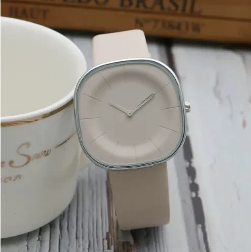 2023 Women Black Watch Hot Sale Leather Band Stainless Steel Analog Quartz Wristwatch Lady Female Casual Watches