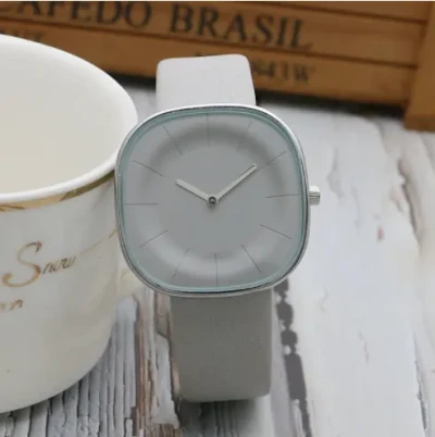 2023 Women Black Watch Hot Sale Leather Band Stainless Steel Analog Quartz Wristwatch Lady Female Casual Watches
