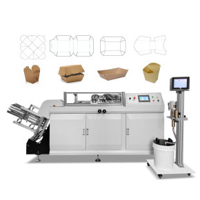 Paper burger box making machine