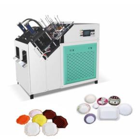 Dual station paper plate making machine