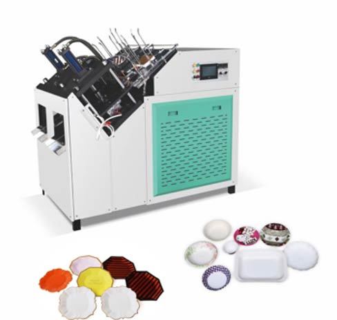 Dual station paper plate making machine