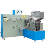 Flow wrapped paper straw making machine