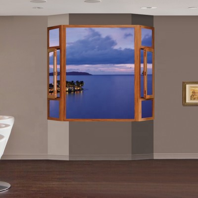 Aluminum Exterior Anti-noise Glass French Double Sash window