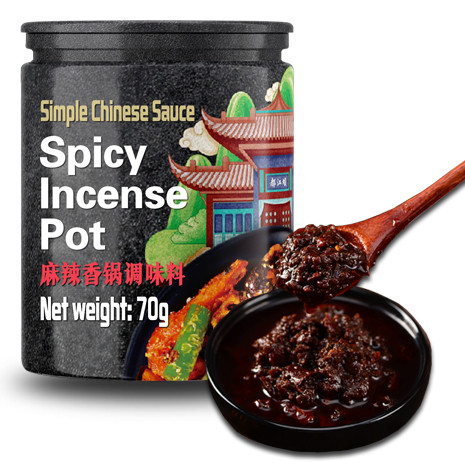 Pot d'encens épicé Délicieuse cuisine chinoise usine de sauce de cuisson condiment asiatique populaire