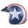 Captain America Open Face Motorcycle Helmet