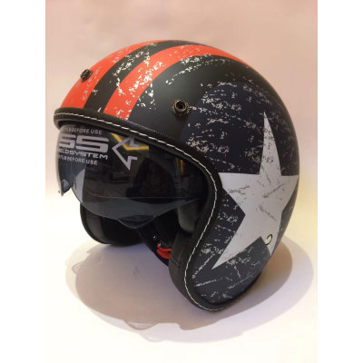 ECE Retro Classic Motorcycle Open Face Helmets German Style Casco x Moto 3/4 Scooter Helmet Vintage