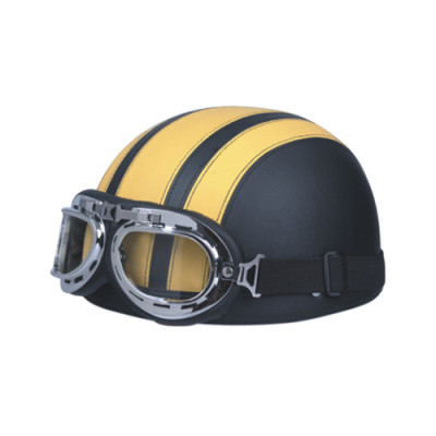 Stylish Arai Half Face Motorcycle Leather Helmets Classic Mt Helmets with Goggles Casco Moto Cross