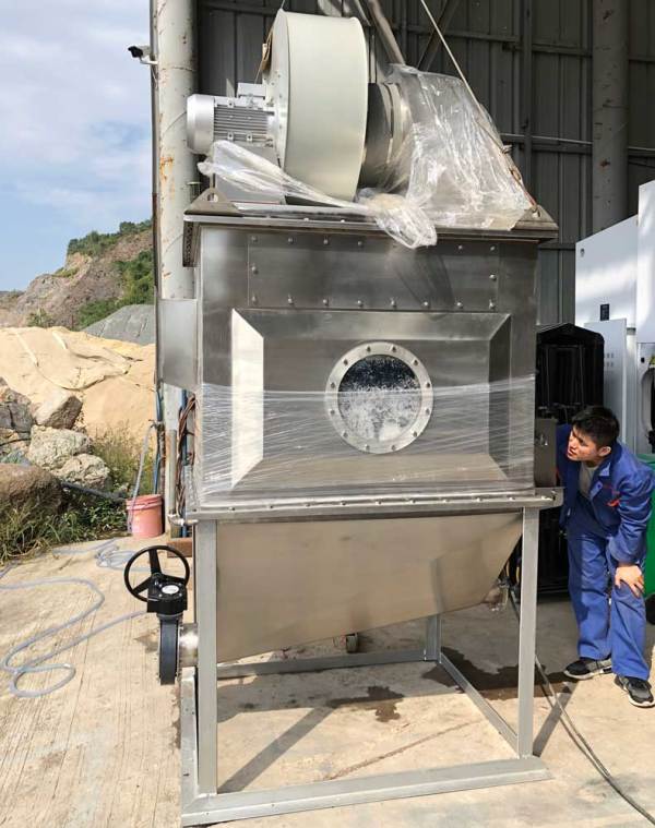 8000CBM工业湿式洗涤机用于涂层造粒线的水过滤除尘器